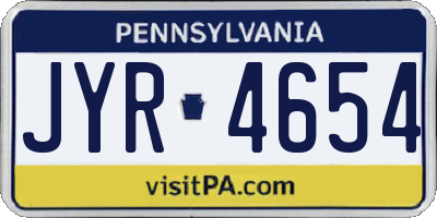 PA license plate JYR4654