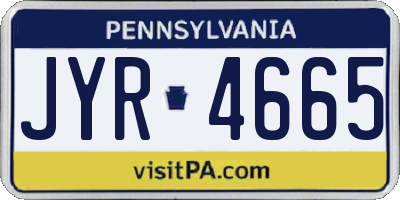 PA license plate JYR4665