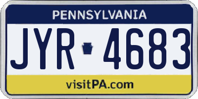 PA license plate JYR4683