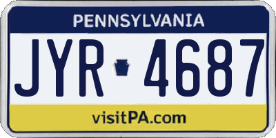 PA license plate JYR4687