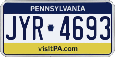 PA license plate JYR4693