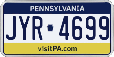 PA license plate JYR4699