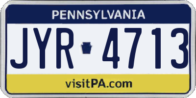PA license plate JYR4713