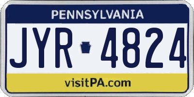 PA license plate JYR4824
