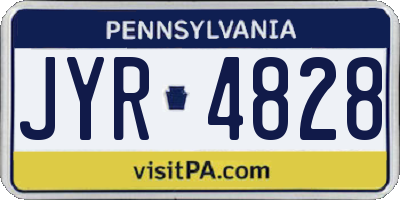 PA license plate JYR4828