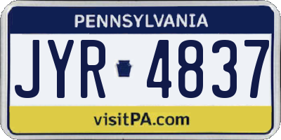 PA license plate JYR4837