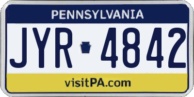 PA license plate JYR4842