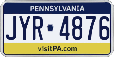 PA license plate JYR4876