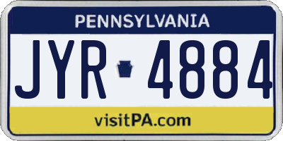 PA license plate JYR4884