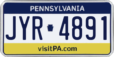 PA license plate JYR4891