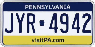 PA license plate JYR4942