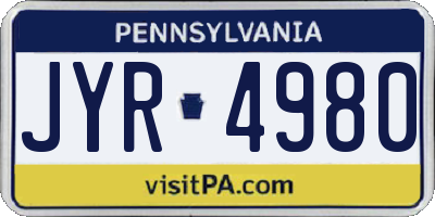 PA license plate JYR4980