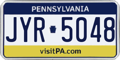 PA license plate JYR5048