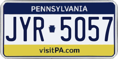 PA license plate JYR5057