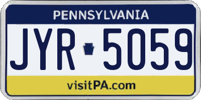 PA license plate JYR5059