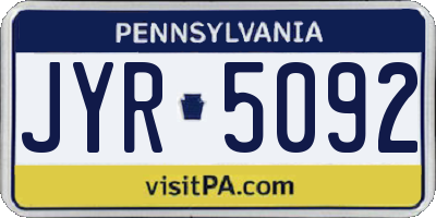 PA license plate JYR5092