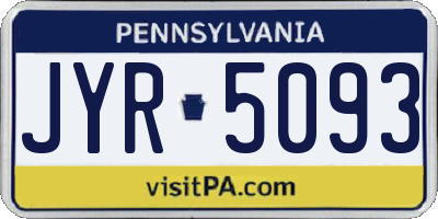 PA license plate JYR5093