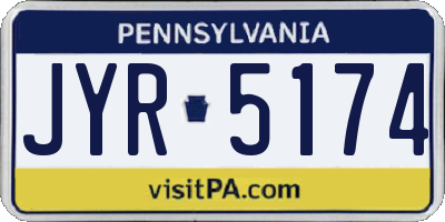 PA license plate JYR5174