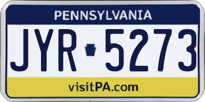 PA license plate JYR5273