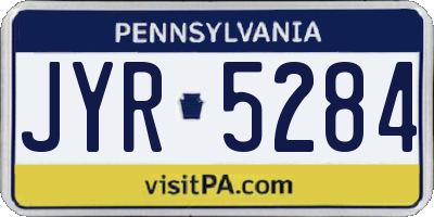 PA license plate JYR5284