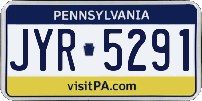 PA license plate JYR5291