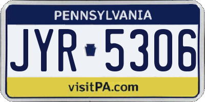 PA license plate JYR5306