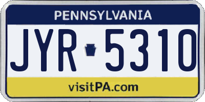 PA license plate JYR5310
