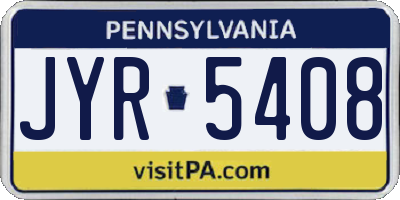 PA license plate JYR5408