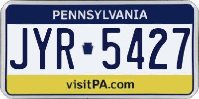 PA license plate JYR5427