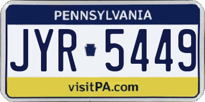 PA license plate JYR5449