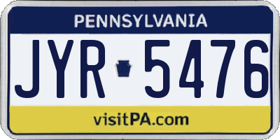 PA license plate JYR5476