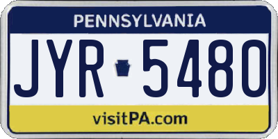 PA license plate JYR5480