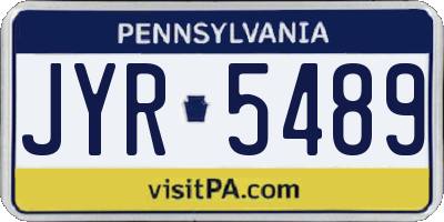 PA license plate JYR5489