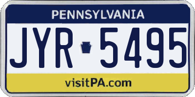 PA license plate JYR5495
