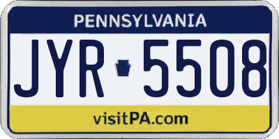 PA license plate JYR5508