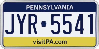 PA license plate JYR5541