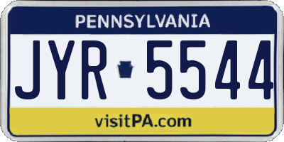 PA license plate JYR5544