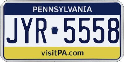 PA license plate JYR5558