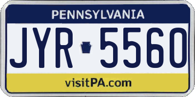 PA license plate JYR5560