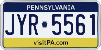 PA license plate JYR5561