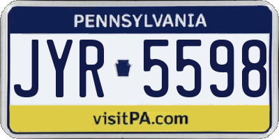 PA license plate JYR5598