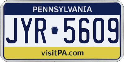PA license plate JYR5609