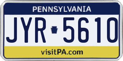 PA license plate JYR5610