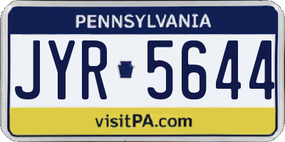 PA license plate JYR5644