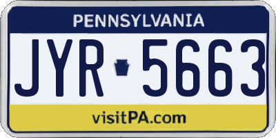 PA license plate JYR5663