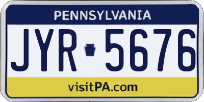 PA license plate JYR5676