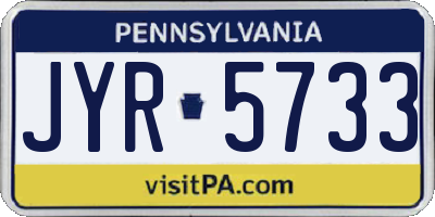 PA license plate JYR5733
