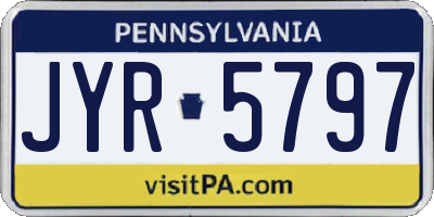 PA license plate JYR5797