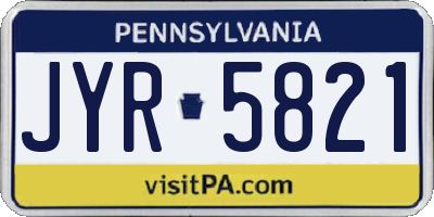 PA license plate JYR5821