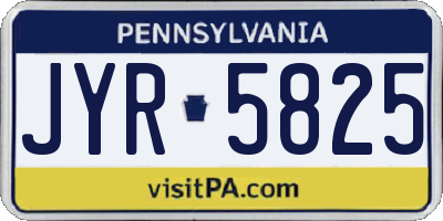 PA license plate JYR5825
